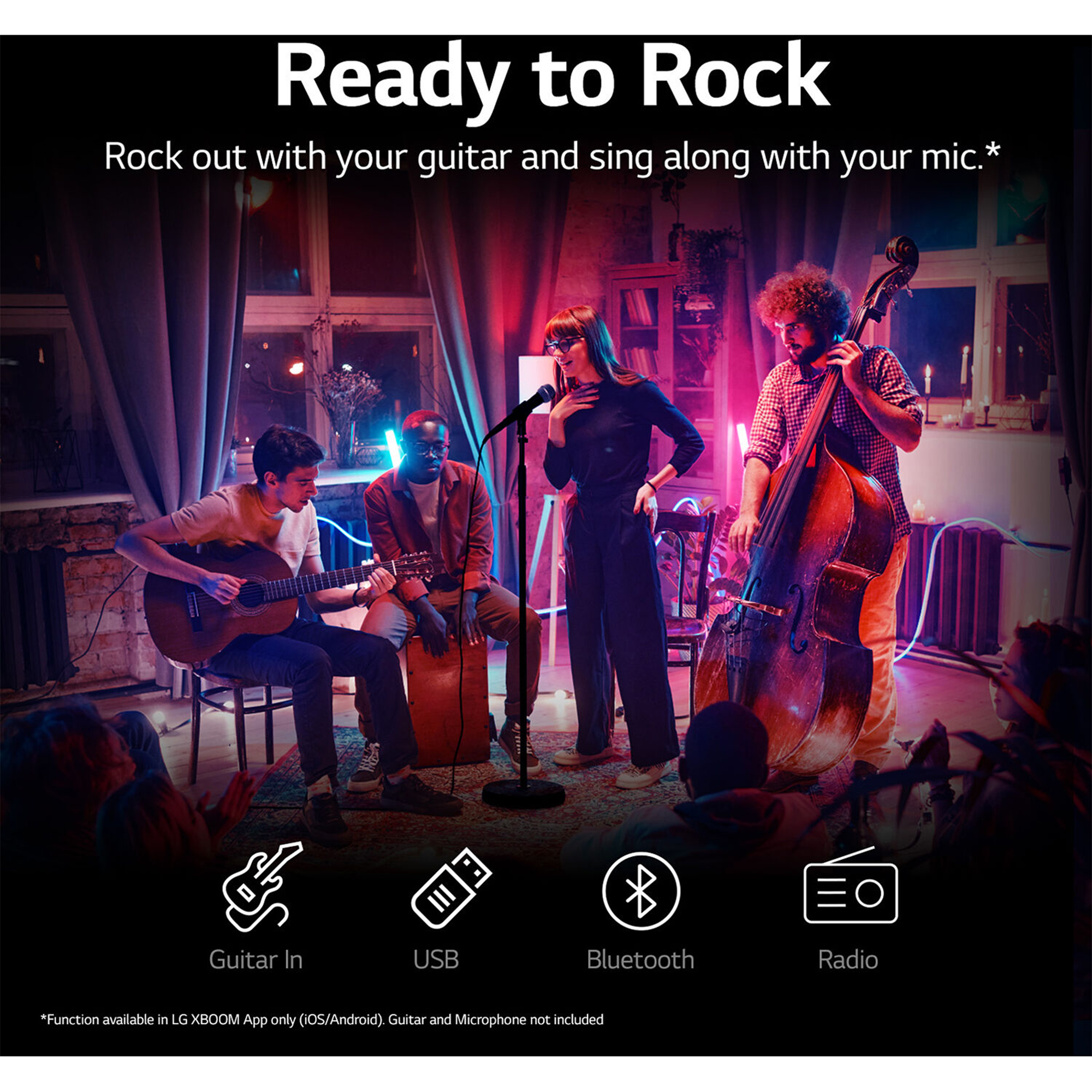 LG RNC5 XBOOM Party  Speaker with 8 Inch Woofer and Super Bass Boost