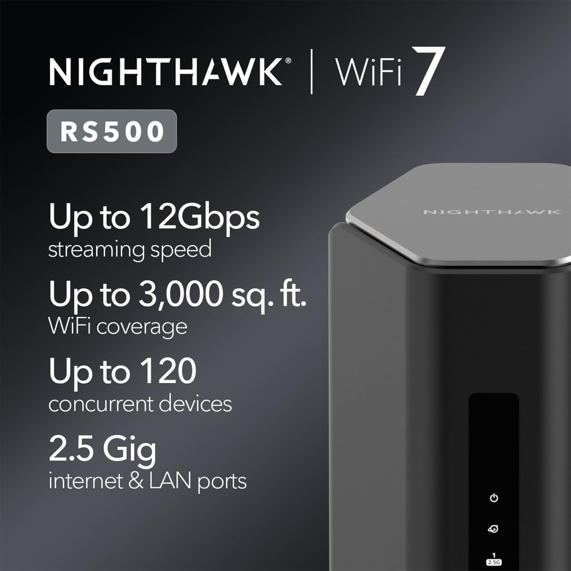 Netgear Nighthawk RS500 BE12000 Wireless Tri-Band Multi-Gig Router
