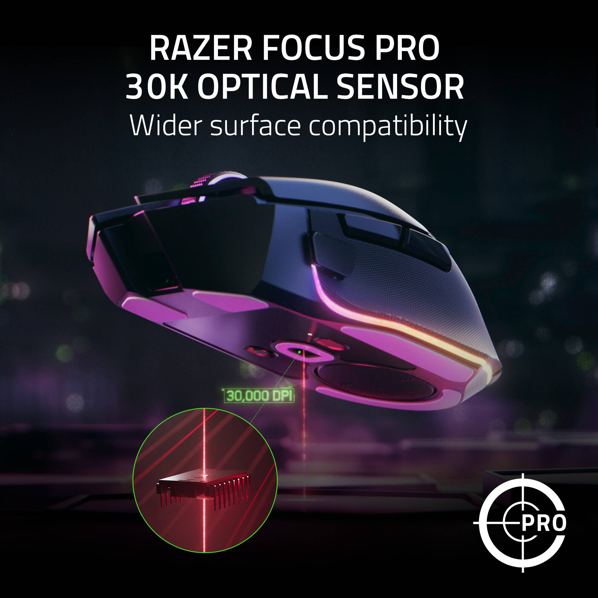 Razer Basilisk V3 Pro 35K Optical RGB Wired / Wireless Gaming Mouse (Black)