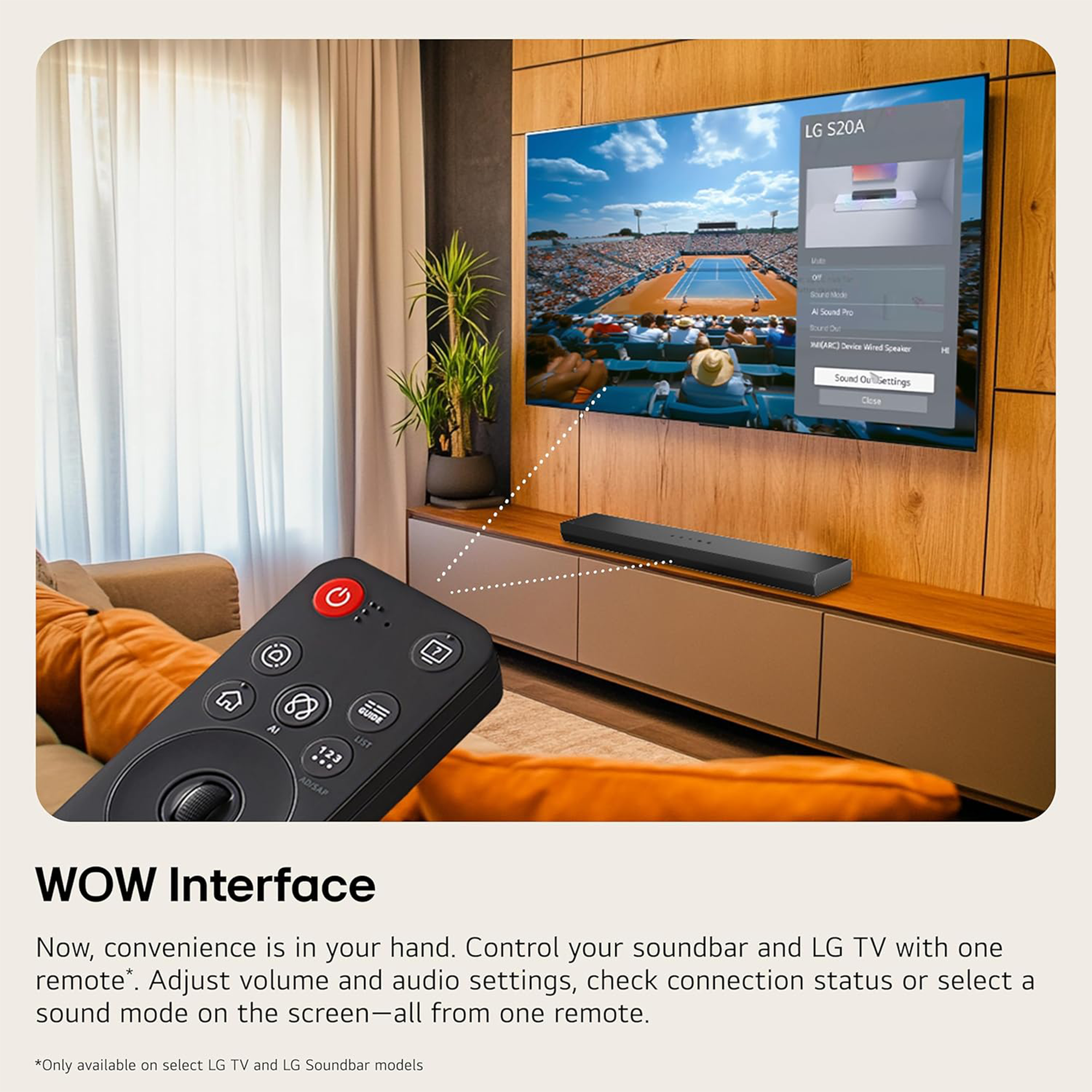 LG S20A 2-Channel Bluetooth All-in-One Soundbar (Black)