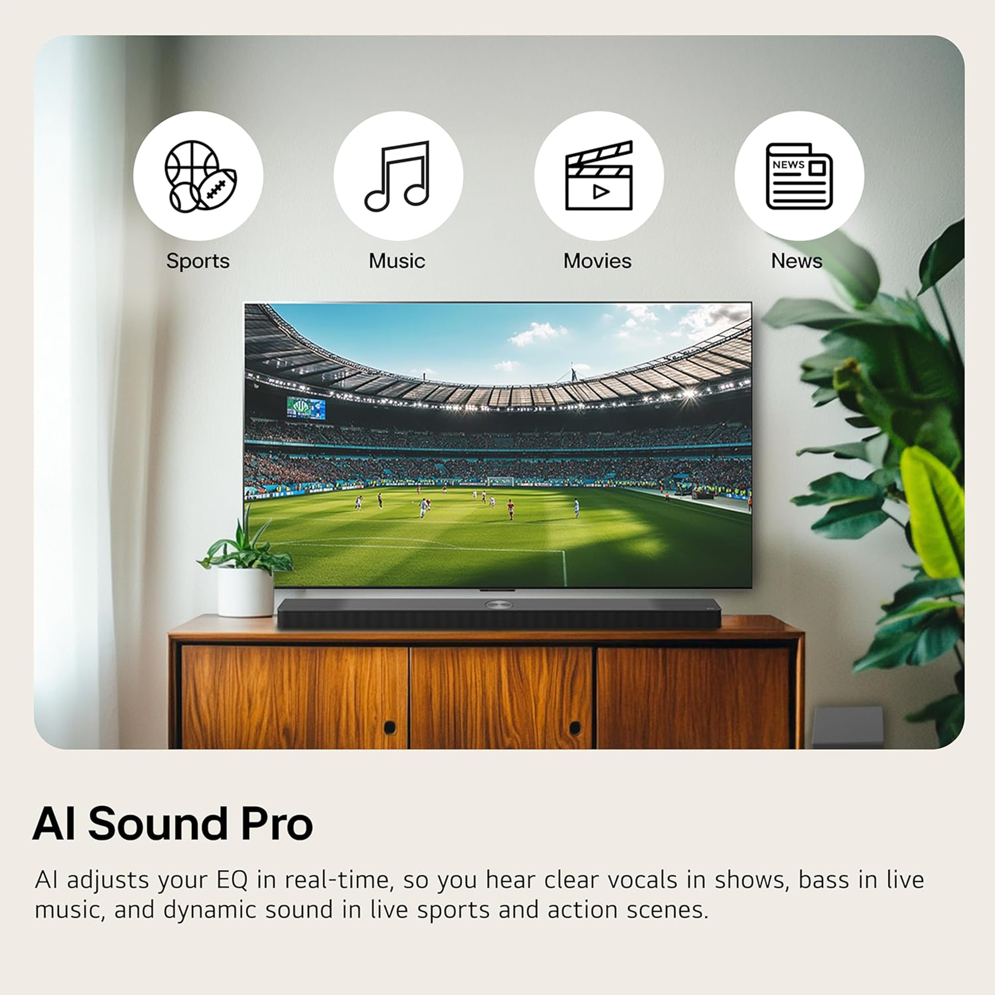 LG S20A 2-Channel Bluetooth All-in-One Soundbar (Black)