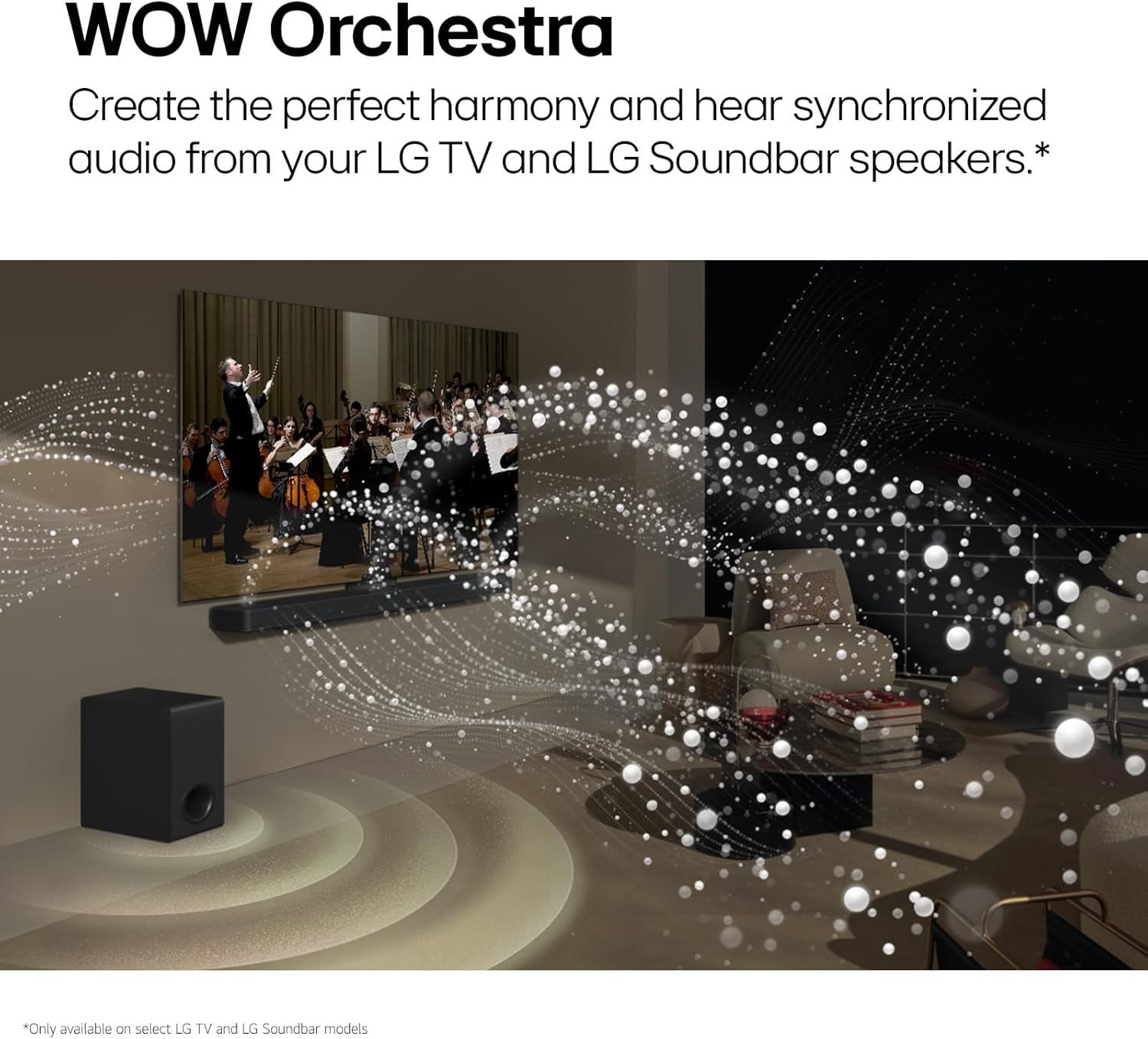 LG 5.1.3-Channel 580W Dolby Atmos Soundbar System with Wireless Rear Speakers and WOW Orchestra - S80TR
