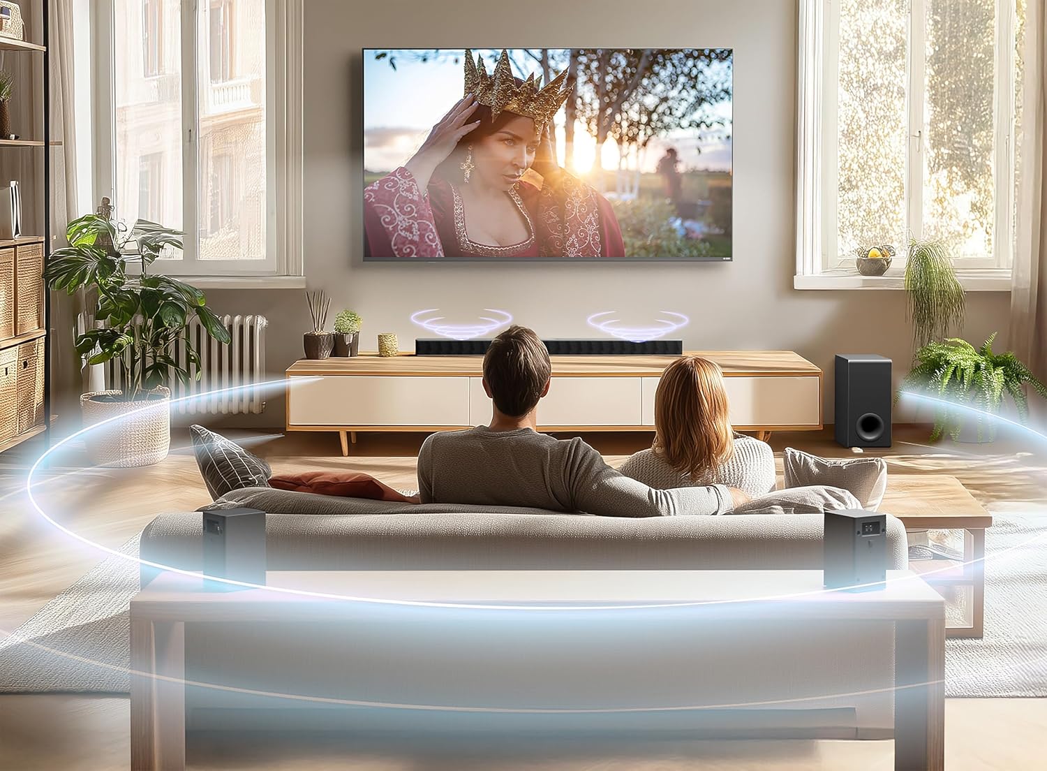 LG 5.1.3-Channel 580W Dolby Atmos Soundbar System with Wireless Rear Speakers and WOW Orchestra - S80TR