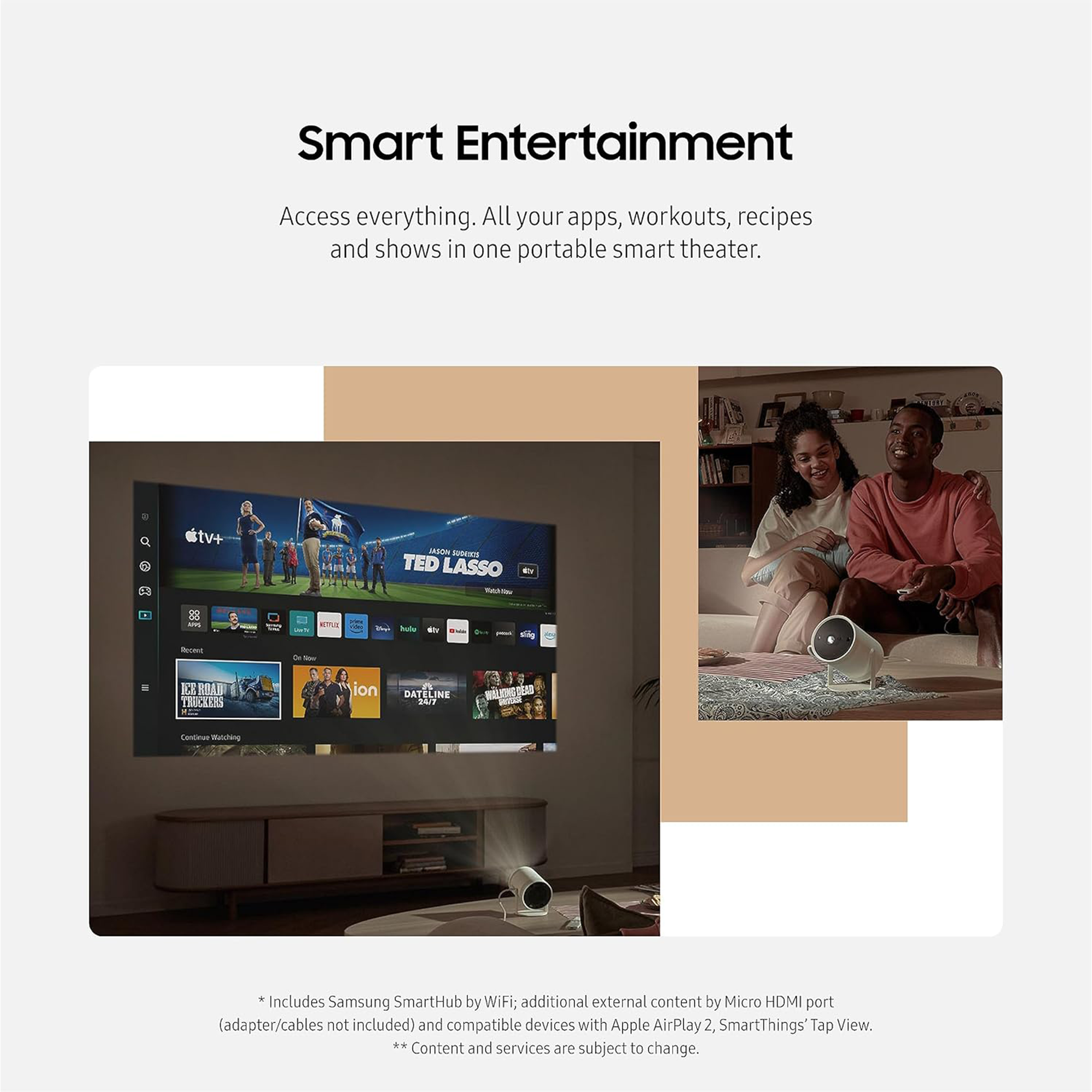 Samsung The Freestyle Gen 2 230-Lumen Full HD Smart LED Projector