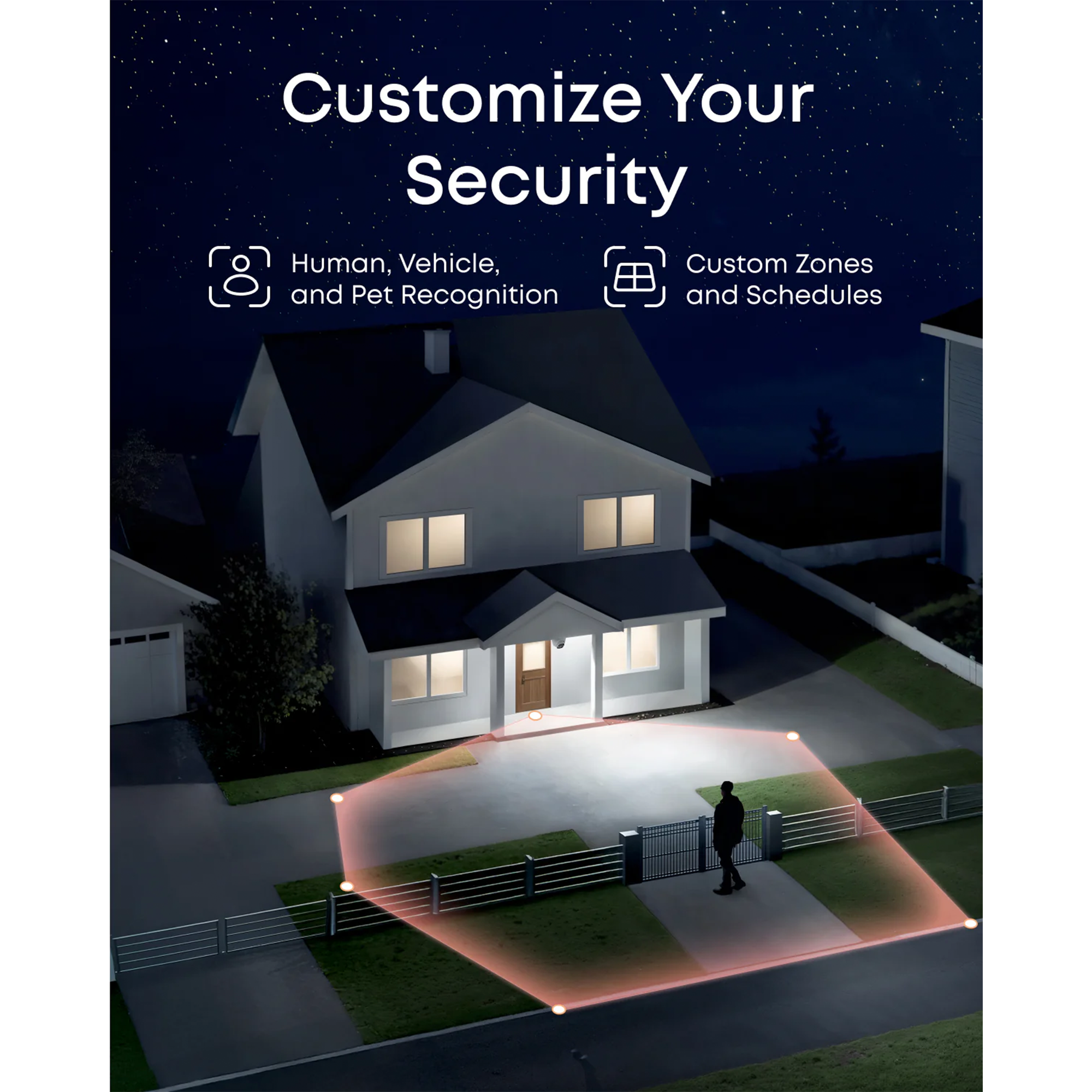 eufy E41 PoE NVR Security System - 24/7 Recording | Up to 16CH | 2TB HDD | 4 4K Turret Cams | Wired Outdoor Cam | 4K UHD | 122° FOV | Color Night Vision | AI Detection | Red and Blue Strobe