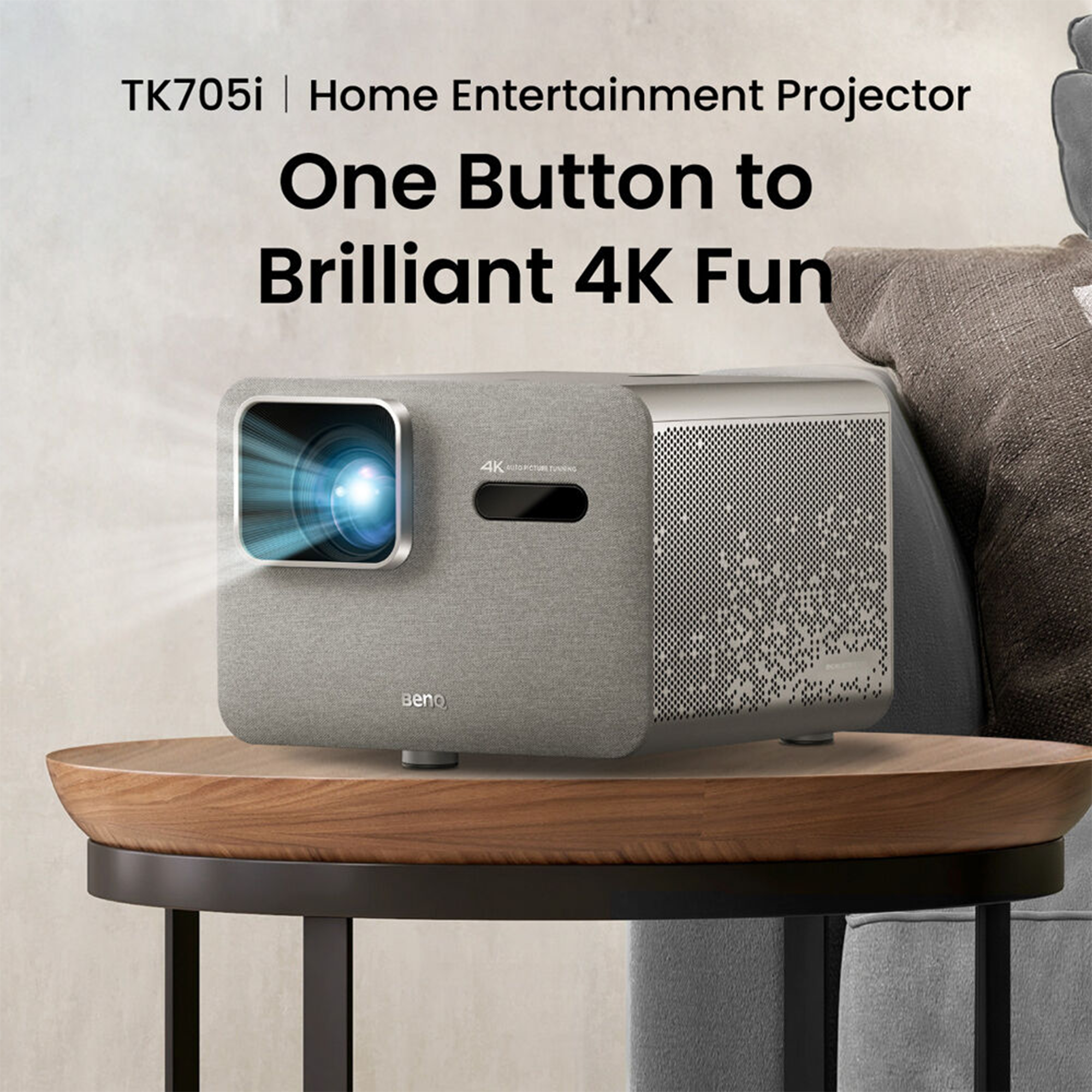 BenQ TK705I 3000-Lumen UHD 4K LED DLP Smart Home Entertainment Projector
