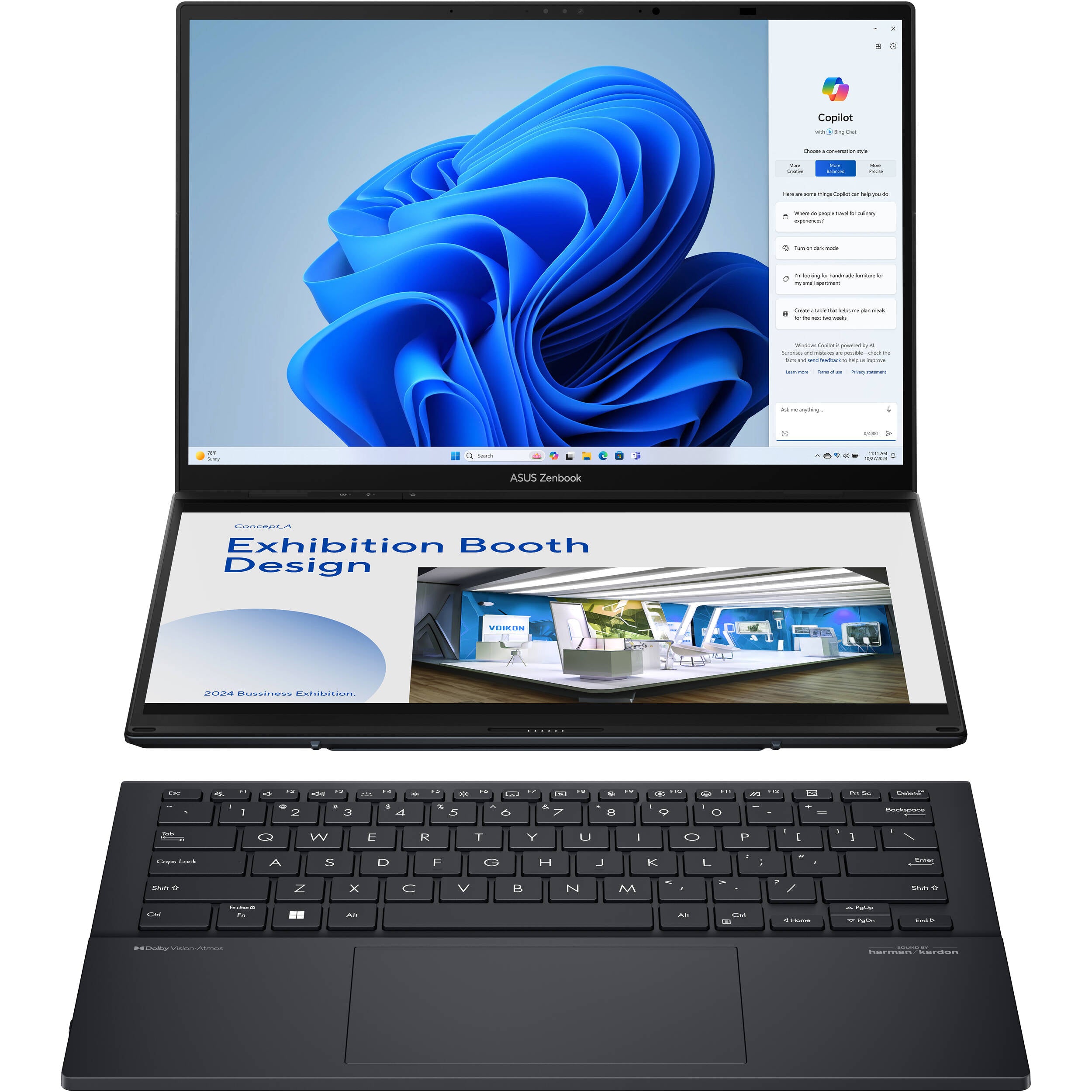 ASUS Zenbook Duo UX8406CA-PS99T 2 in 1 Notebook (Inkwell Gray)