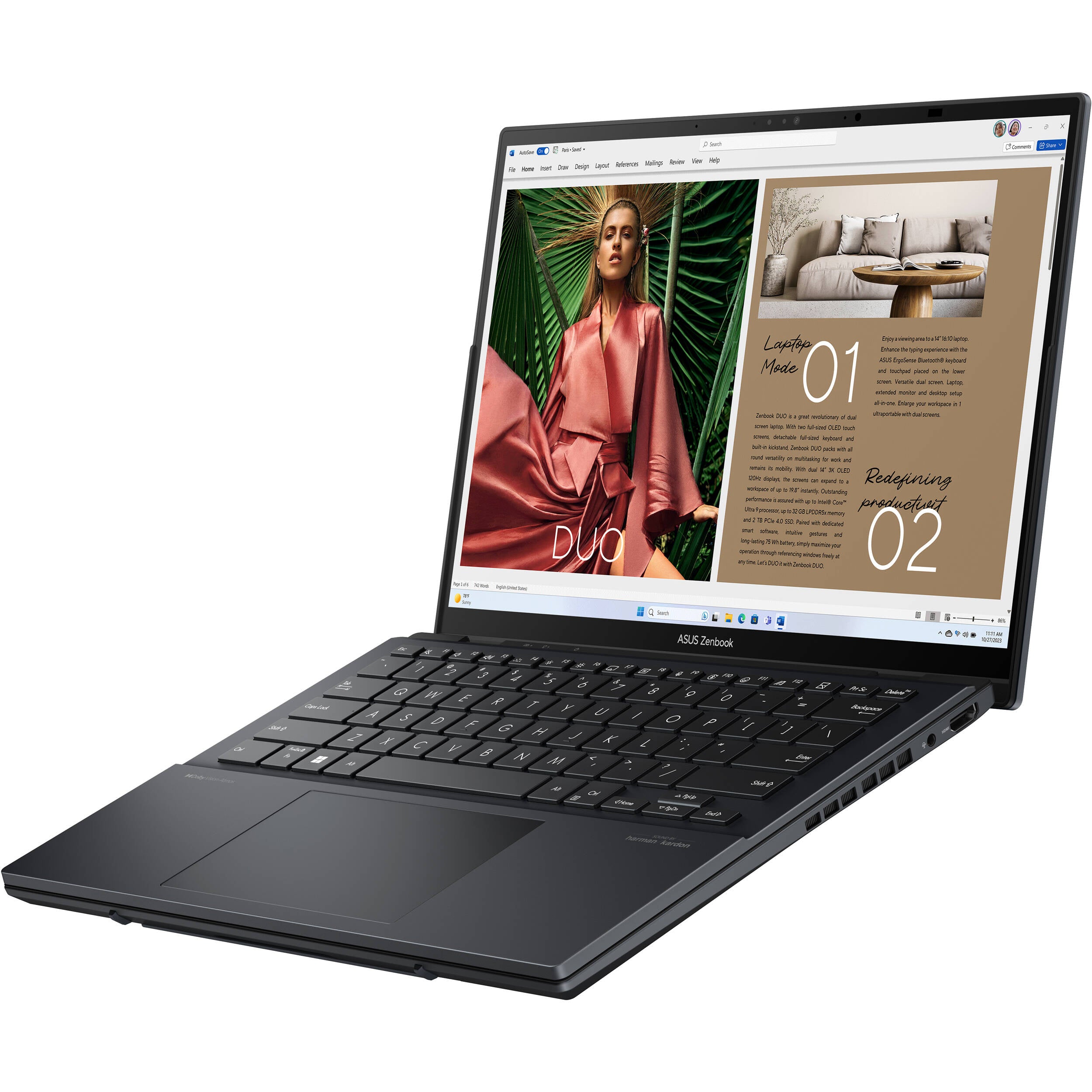 ASUS Zenbook Duo UX8406CA-PS99T 2 in 1 Notebook (Inkwell Gray)