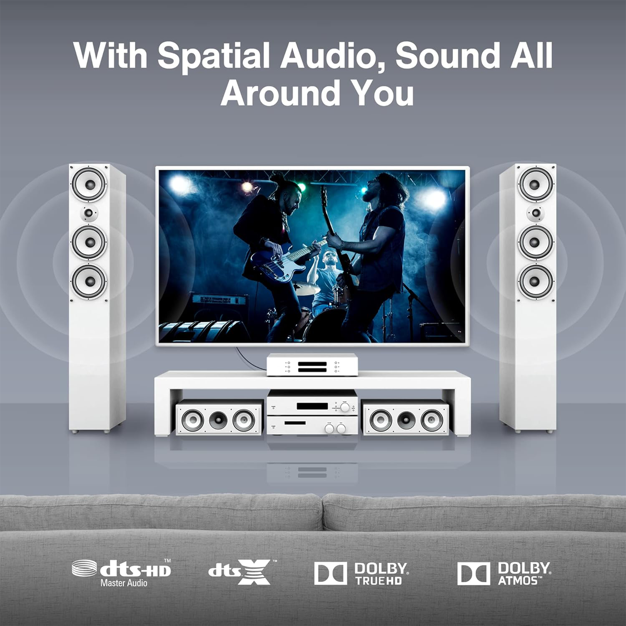 iVANKY Braided 15' Optical TOSLINK Audio Cable (Gray/Black)