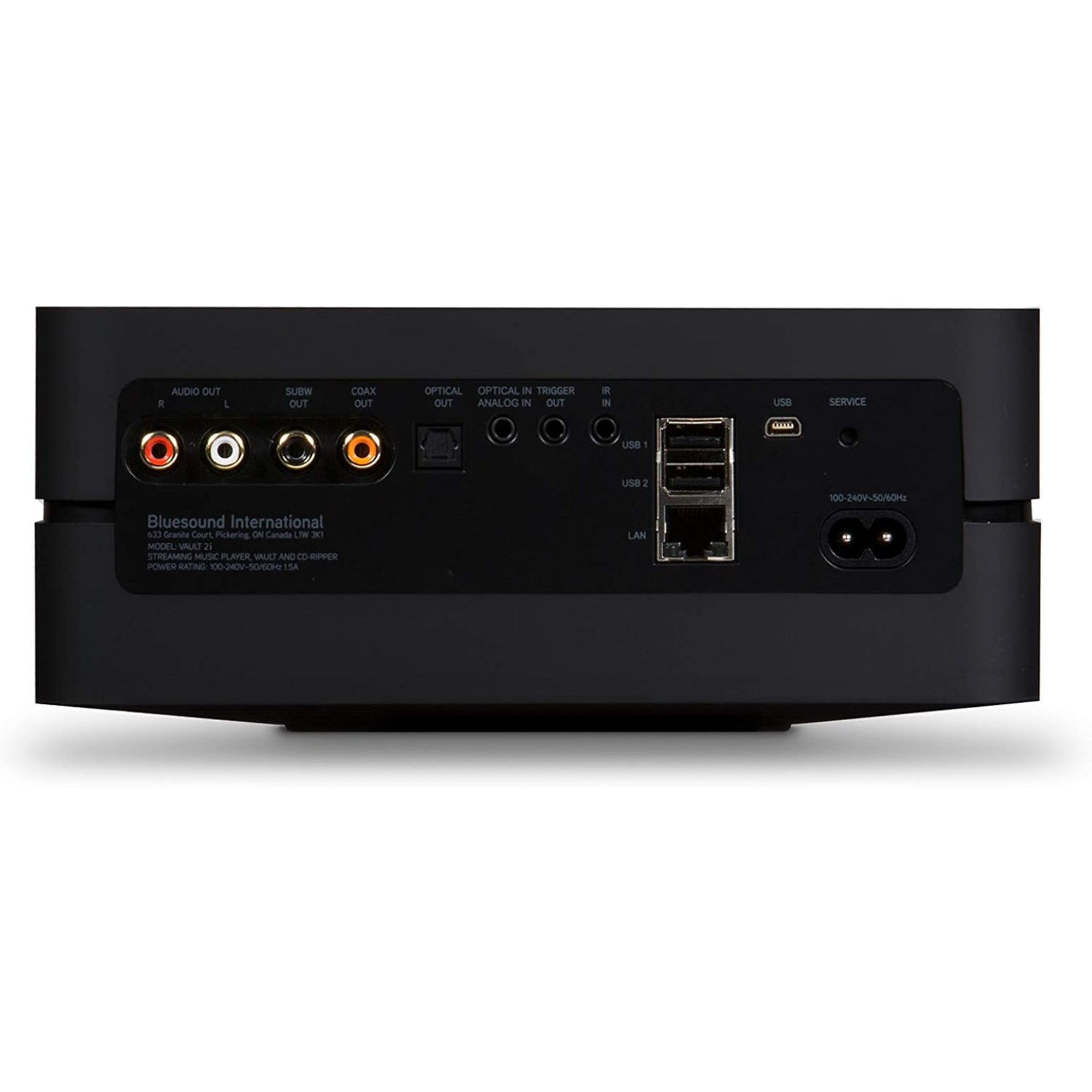 Bluesound VAULT 2i Network Audio Player with 2TB HDD and CD Ripper (Black Matte)