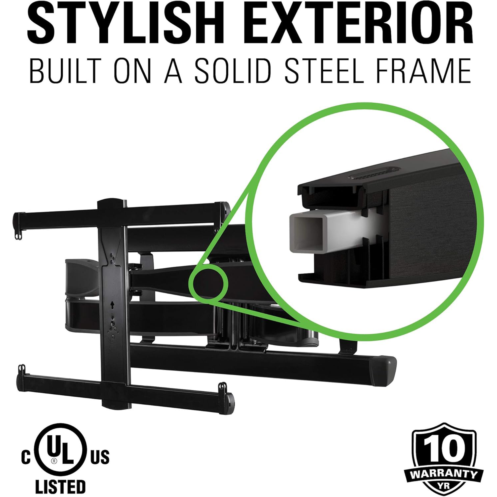 SANUS VLF728 Full-Motion Wall Mount for 42 to 90" Displays (Black)