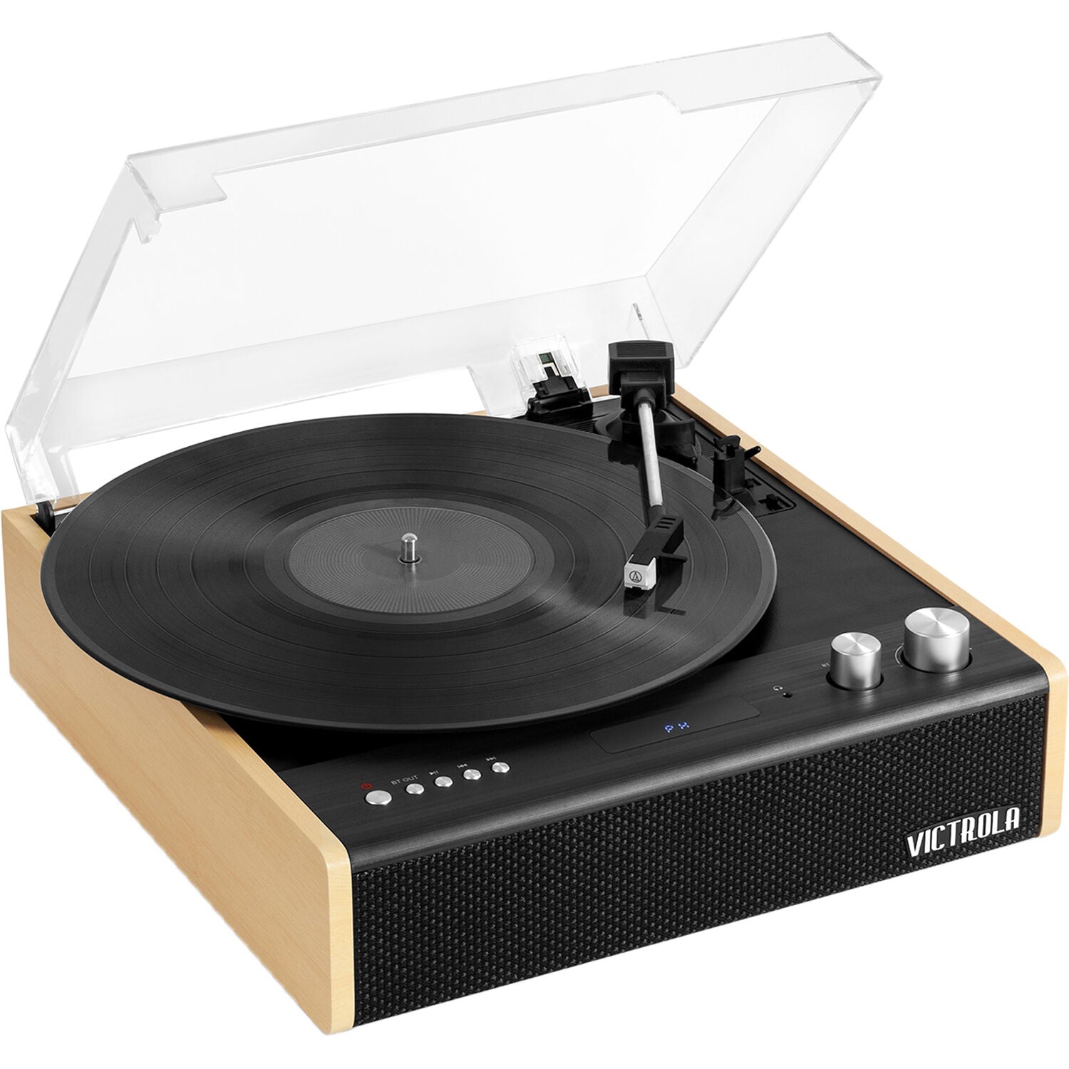 Victrola Eastwood Original Record Player - Manual Three-Speed Turntable with Bluetooth (Bamboo)
