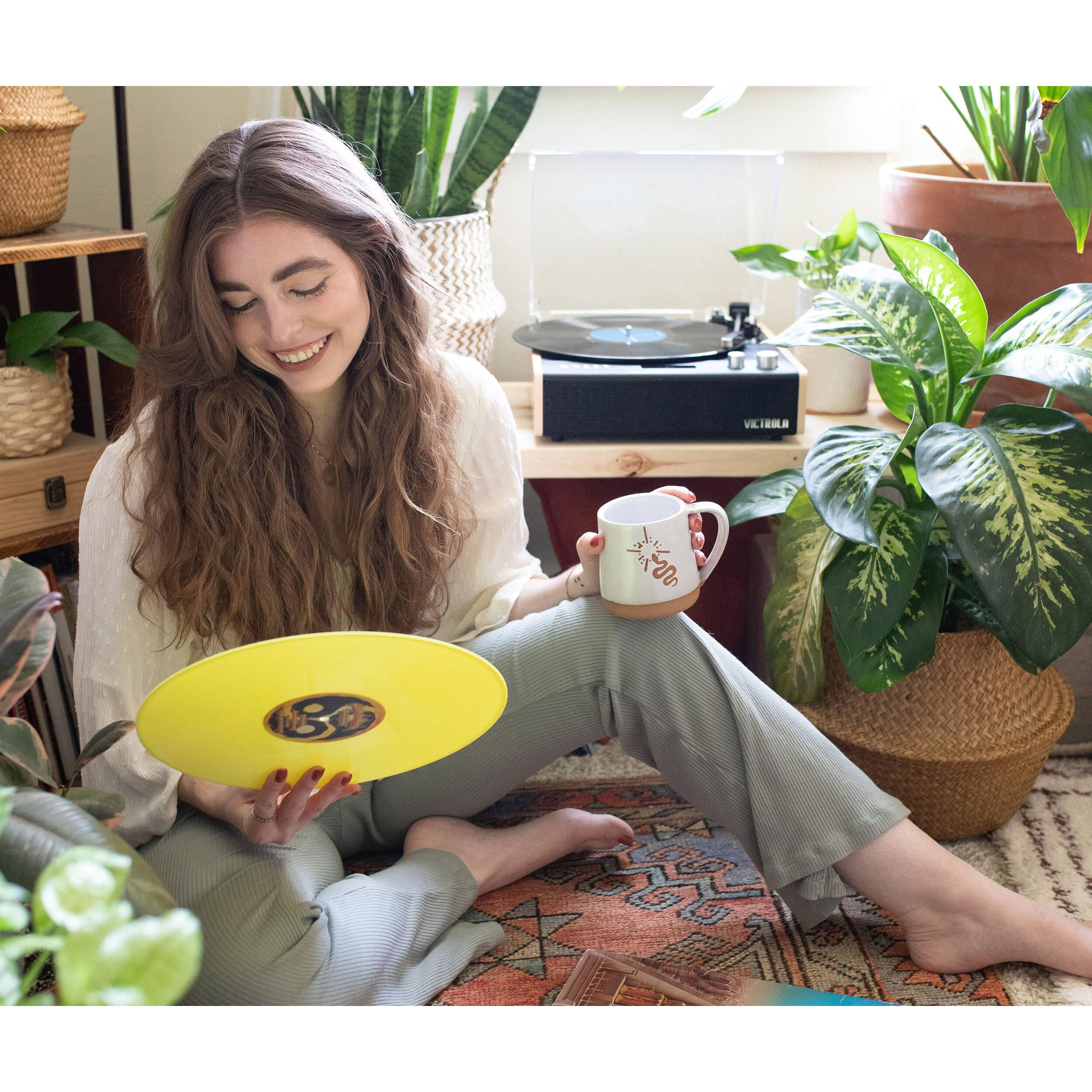 Victrola Eastwood Original Record Player - Manual Three-Speed Turntable with Bluetooth (Bamboo)