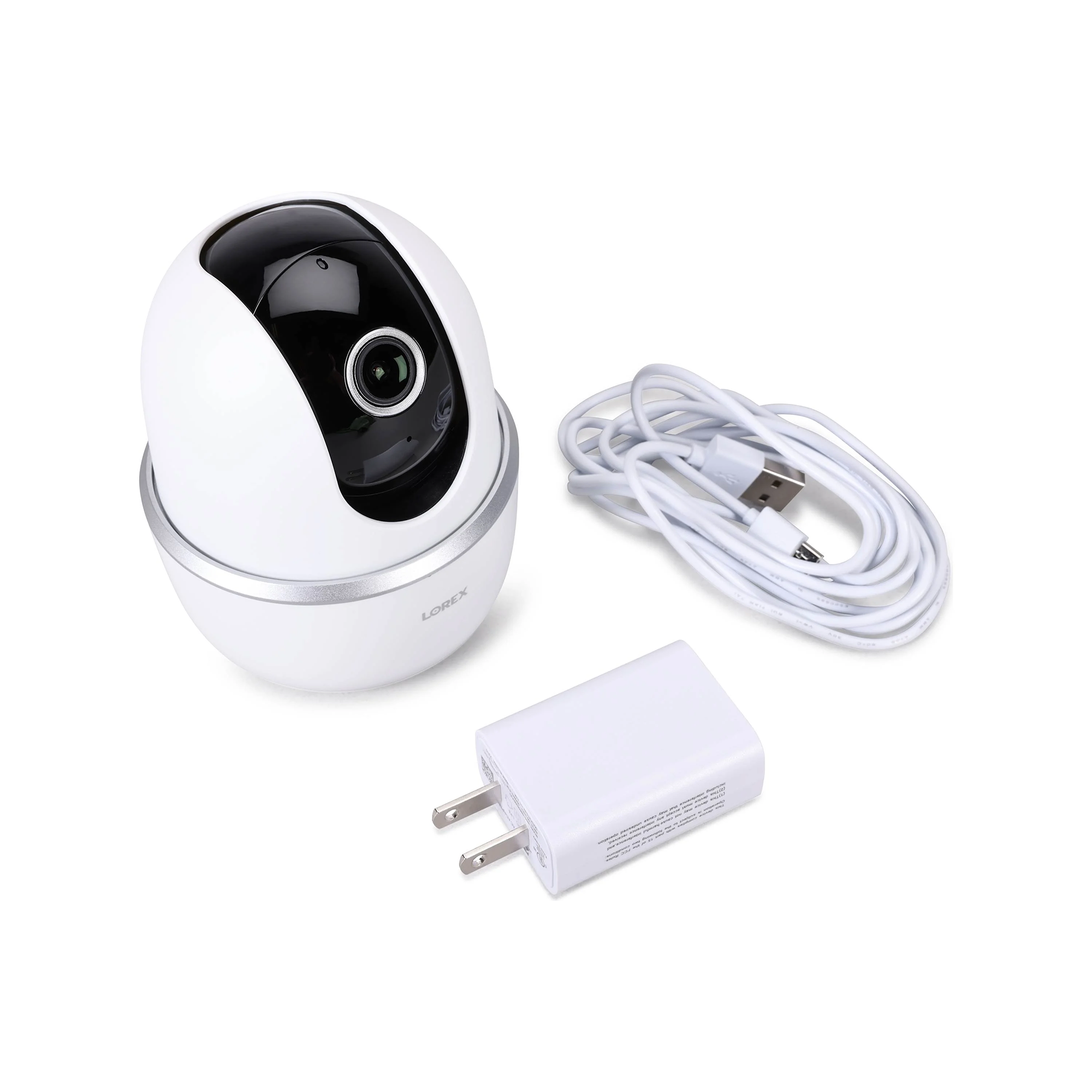 Lorex W462AQC-E 4MP Indoor Pan & Tilt Wi-Fi Security Camera with Night Vision, Person Detection and Two-Way Talk
