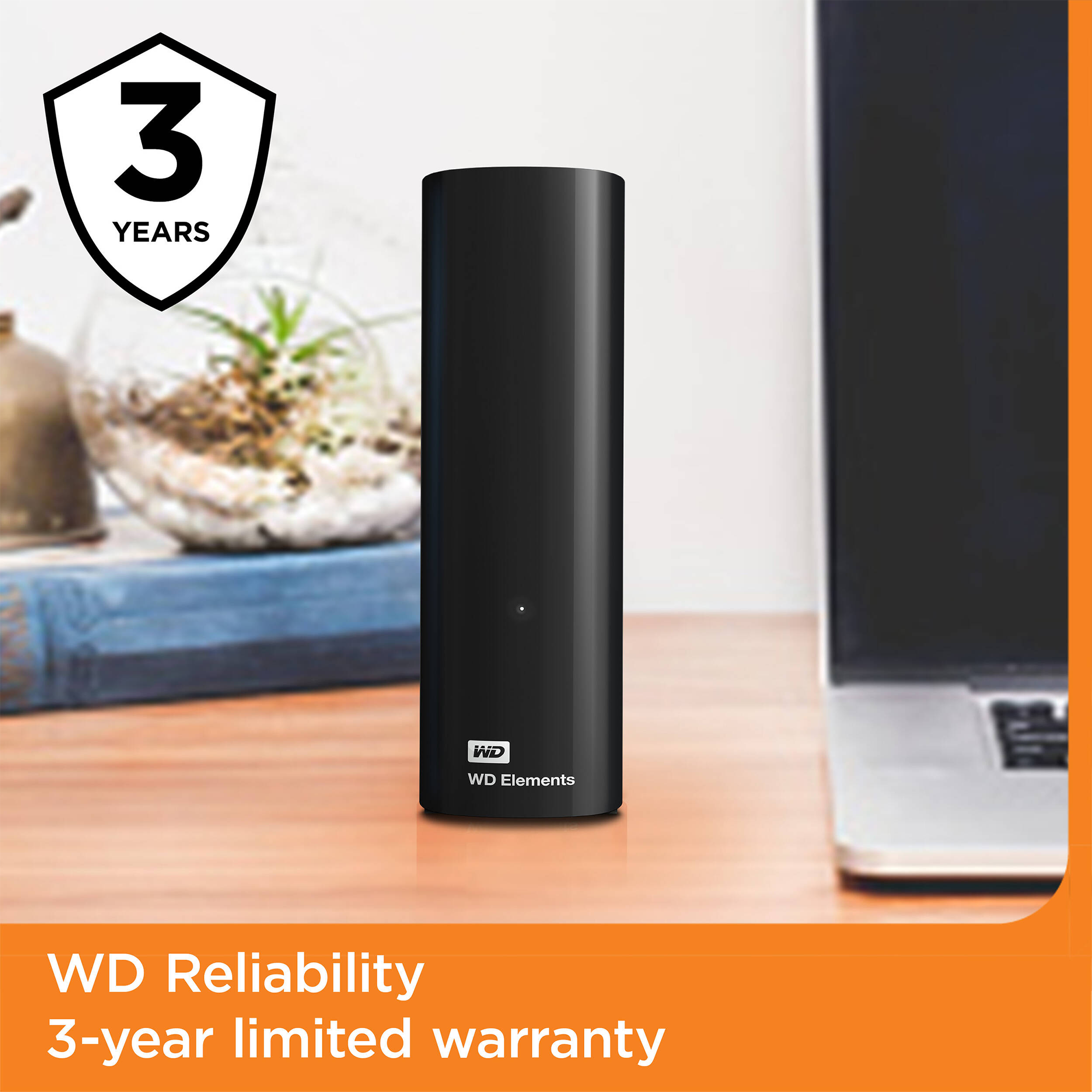 WD 8TB Elements Desktop USB 3.2 Gen 1 External Hard Drive - WDBWLG0080HBK
