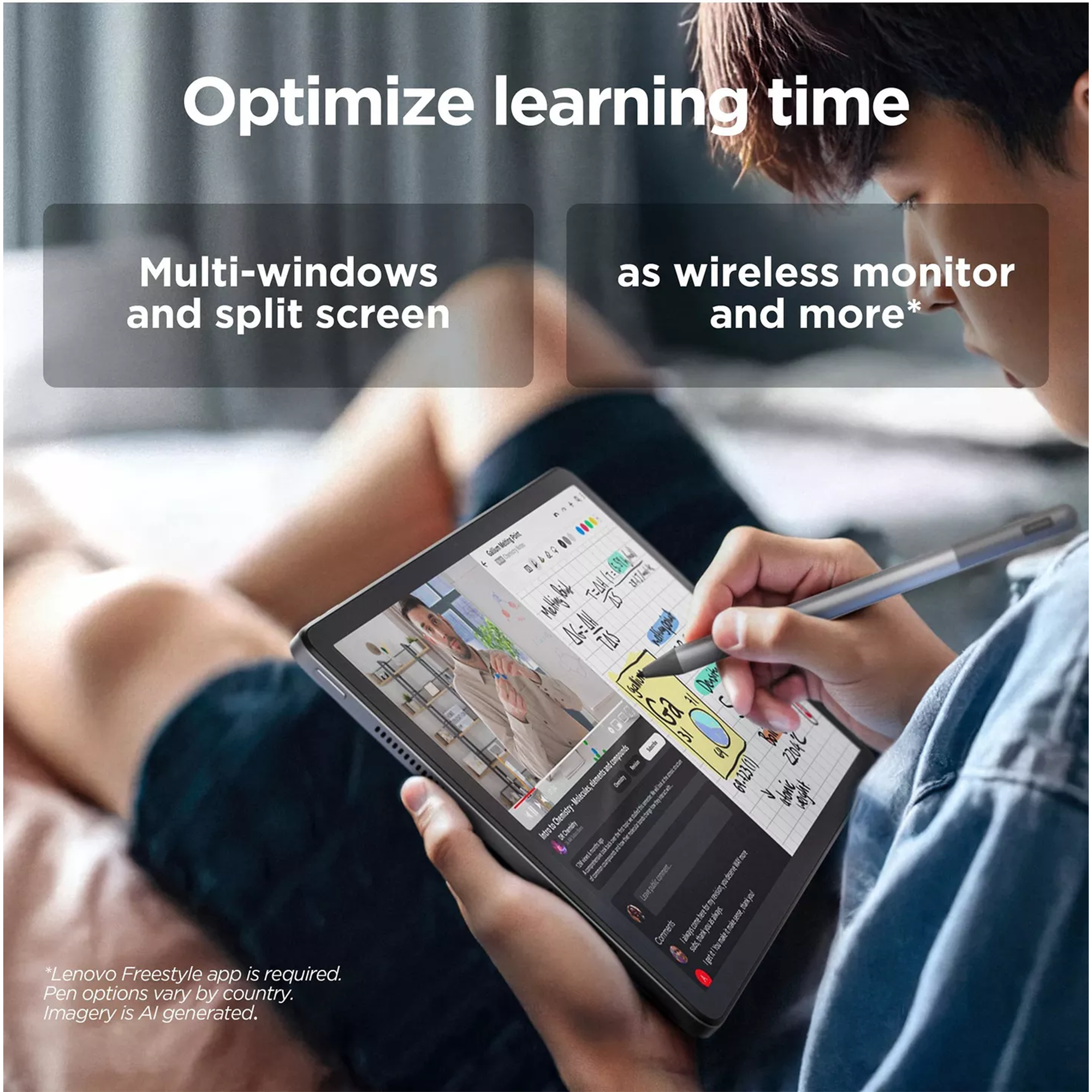 Lenovo 11" Tab M11 Multi-Touch 64GB Tablet with Folio Case and Pen (Wi-Fi Only)