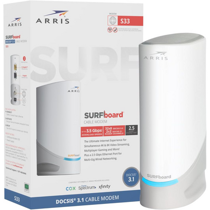 ARRIS SURFboard S33 2.5G DOCSIS 3.1 Cable Modem