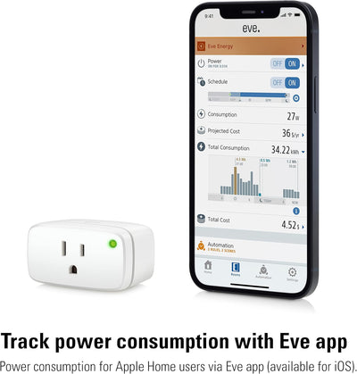 Eve Smart Plug & Power Meter (Matter) - 2-Pack