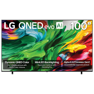 LG QNED evo AI QNED85A 100" 4K HDR Smart Mini-LED TV - 100QNED85AU