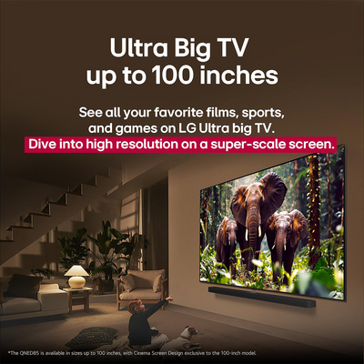 LG QNED evo AI QNED85A 100" 4K HDR Smart Mini-LED TV - 100QNED85AU