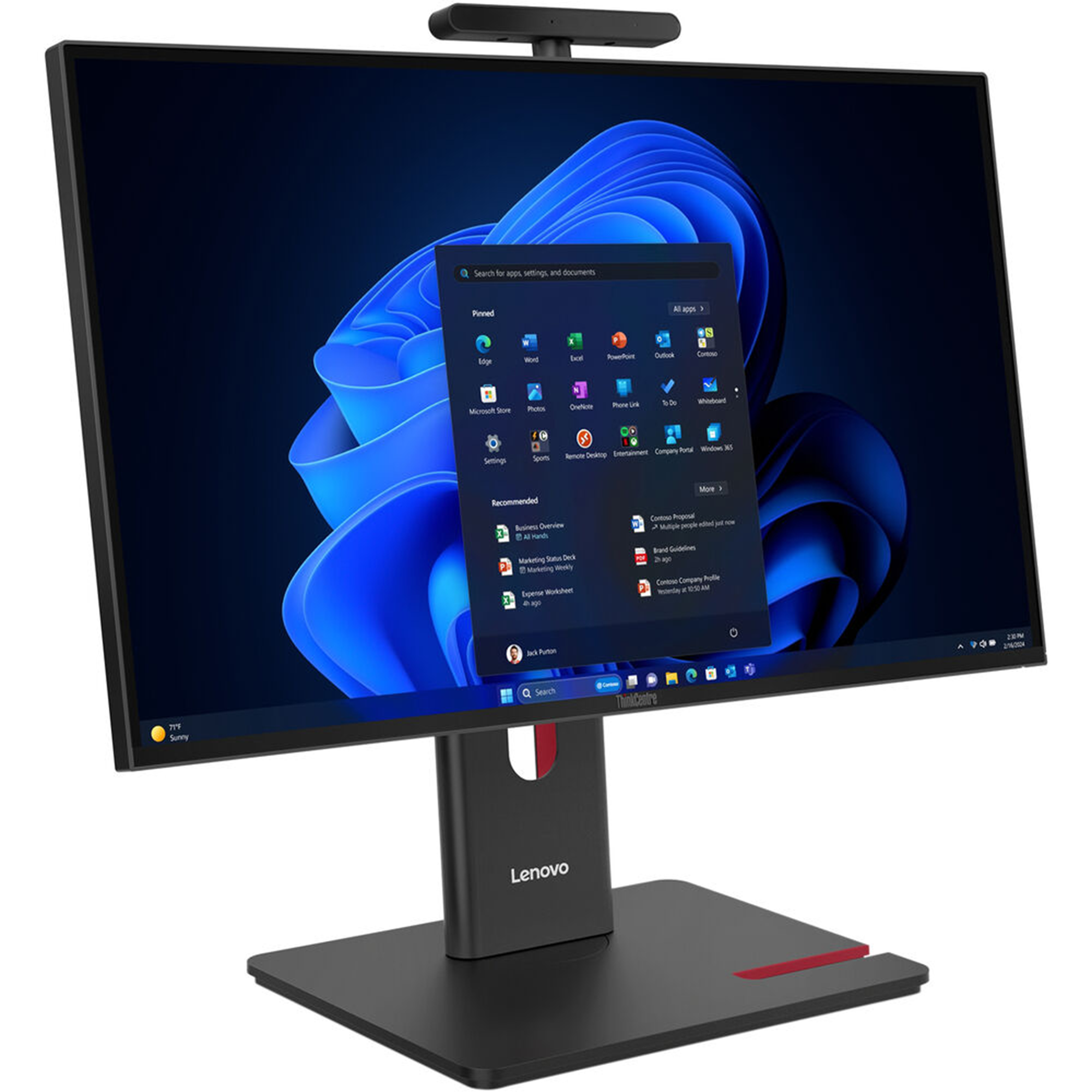 Lenovo ThinkCentre M90a Gen 6 13AT0006US All-in-One Desktop Computer - Intel Core Ultra 5 2nd Gen 225 - 16 GB - 512 GB SSD - 23.8" Full HD Touchscreen - Black