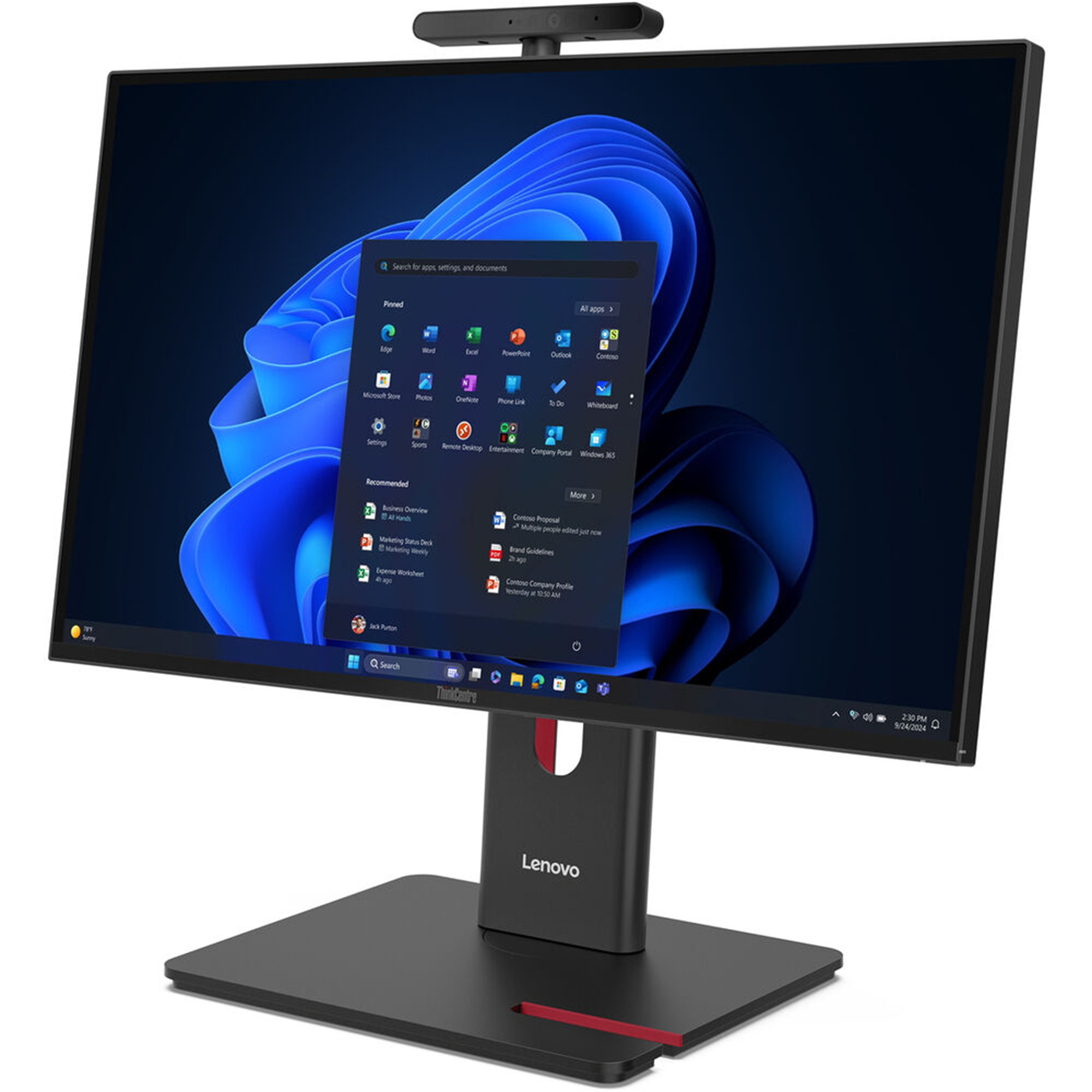Lenovo ThinkCentre M90a Gen 6 13AT0006US All-in-One Desktop Computer - Intel Core Ultra 5 2nd Gen 225 - 16 GB - 512 GB SSD - 23.8" Full HD Touchscreen - Black