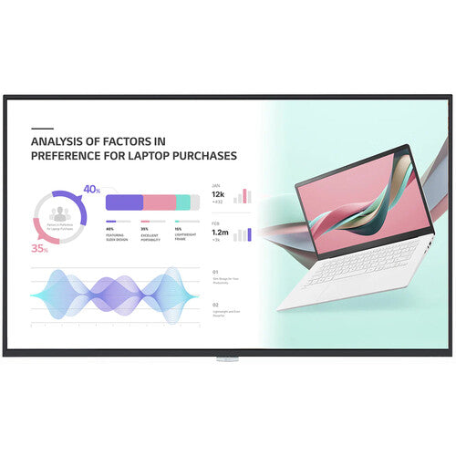 LG 43” UH5J-H Series High Haze LCD UHD Signage with webOS™, IP5X Rating