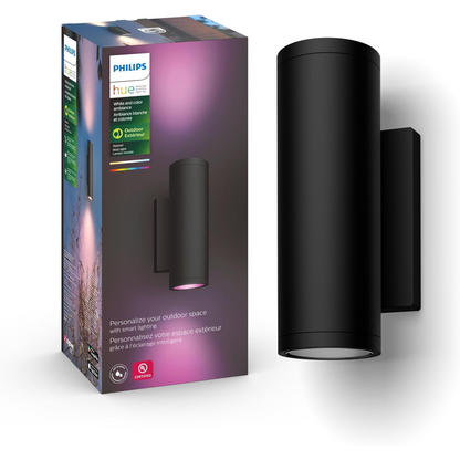 Philips Hue Appear Outdoor Smart Wall Light – Black (White and Color Ambiance)