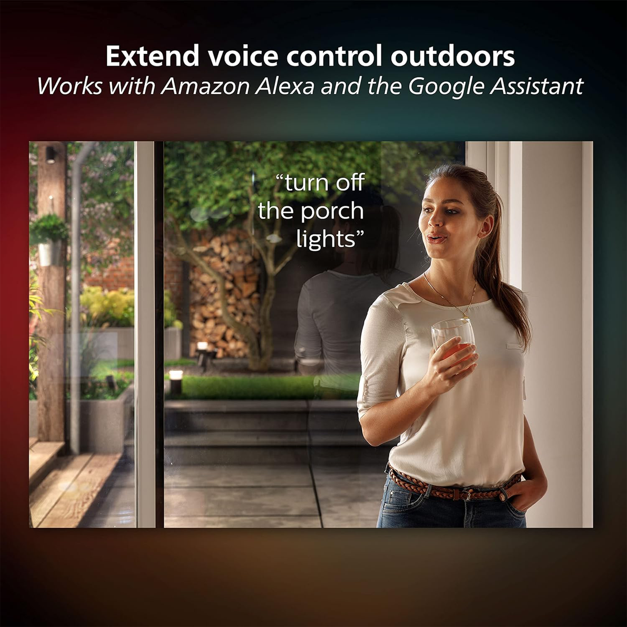 Philips Hue Appear Outdoor Smart Wall Light – Black (White and Color Ambiance)