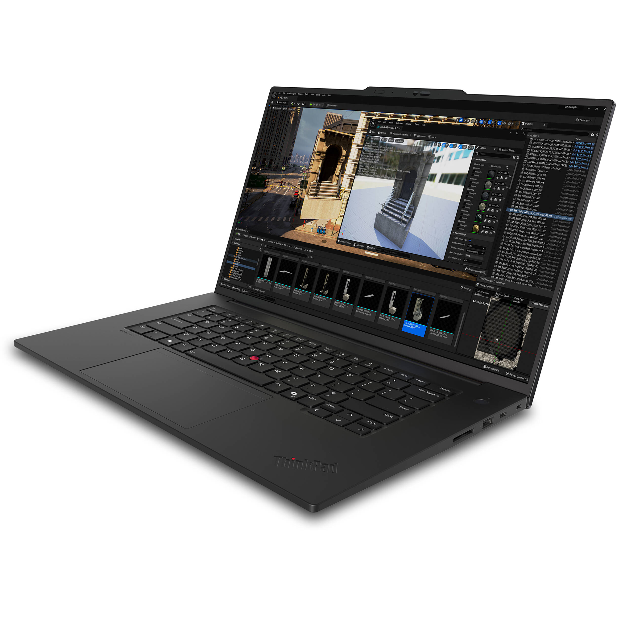 Lenovo ThinkPad P1 Gen 7 21KV000JUS 16" Notebook - WQXGA - 165 Hz - Intel Core Ultra 7 165H - vPro Technology - Intel Evo Platform - 32 GB - 1 TB SSD - English Keyboard - Black