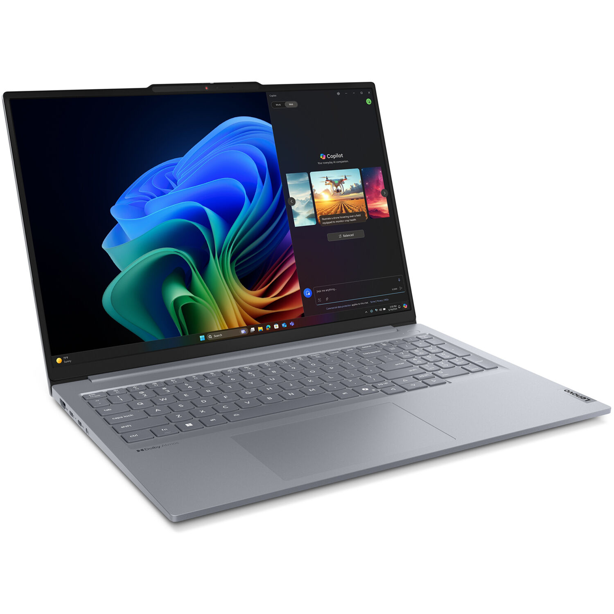 Lenovo ThinkBook 16 G7 QOY 21NH000JUS 16" Copilot+ PC Notebook - WUXGA - Qualcomm Snapdragon X Plus X1P-42-100 - 16 GB - 512 GB SSD - English (US) Keyboard - Luna Gray