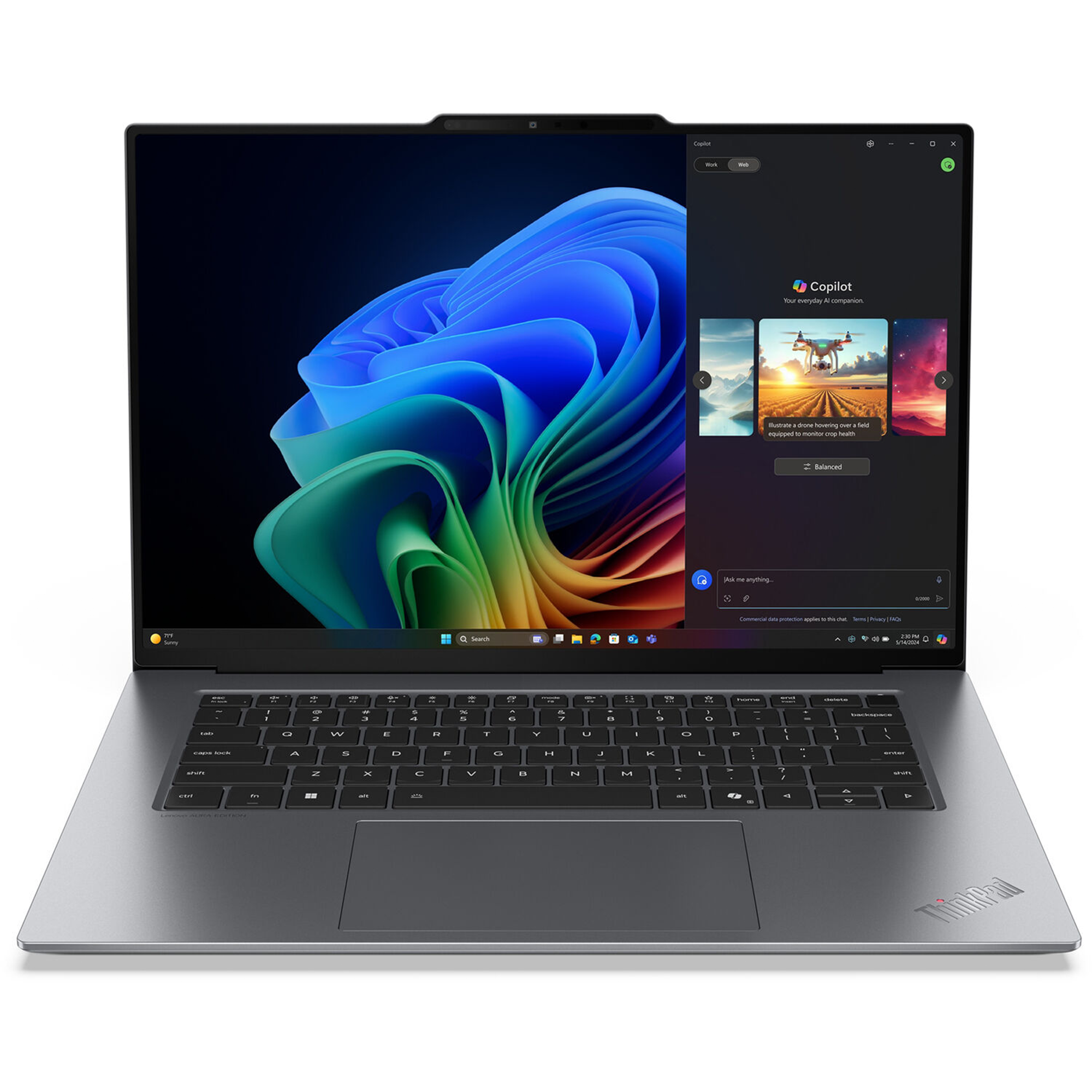 Lenovo ThinkPad X9-15 Gen 1 21Q60027US 15.3" Touchscreen Copilot+ PC Notebook - 2.8K - Intel Core Ultra 7 258V - Intel Evo Platform - 32 GB - 1 TB SSD - English Keyboard - Black, Gray