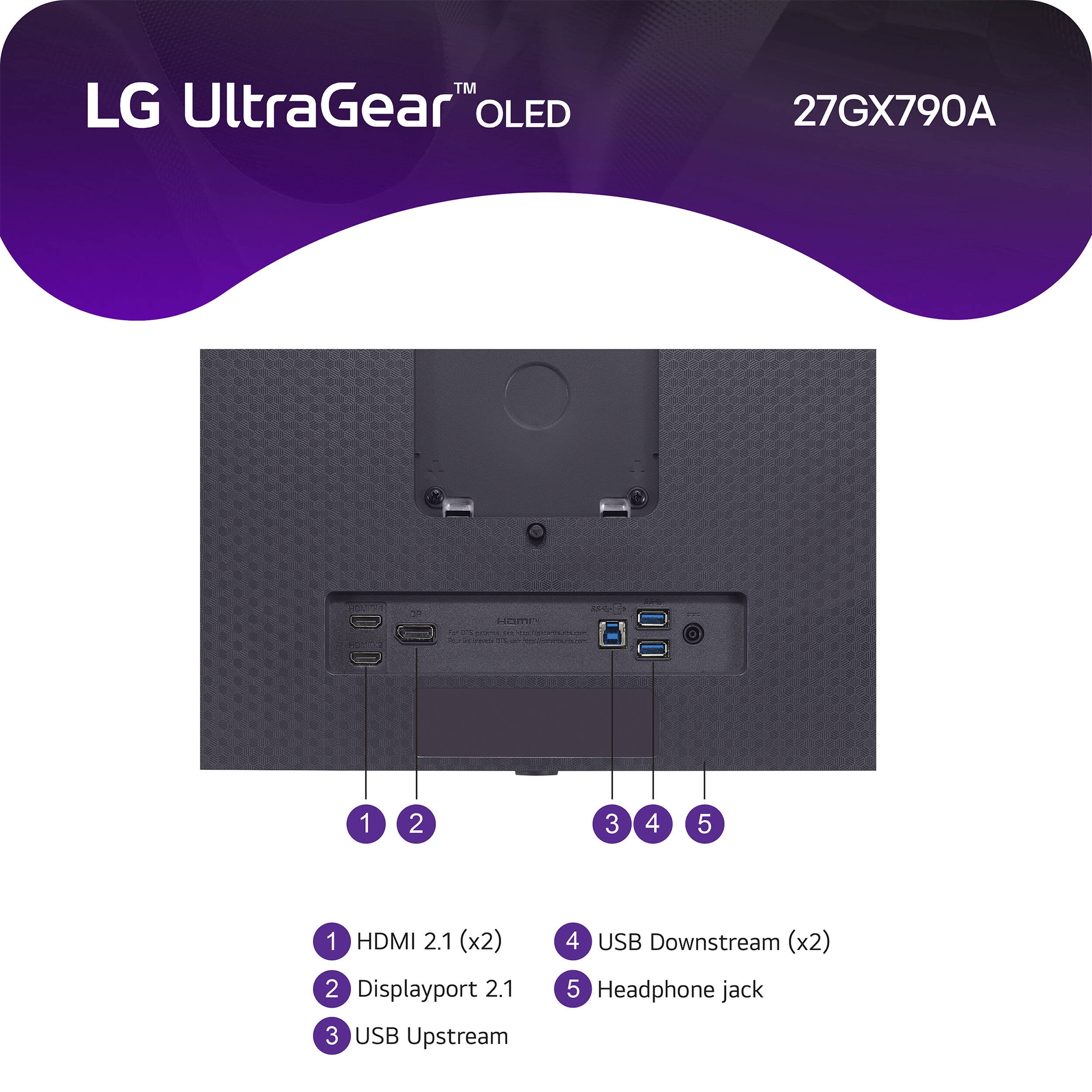 LG UltraGear OLED 27GX790A-B 26.5" 1440p HDR 480 Hz Gaming Monitor