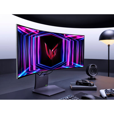 LG 34" UltraGear 1440p 240 Hz OLED Curved Gaming Monitor - 34GS95QE-B