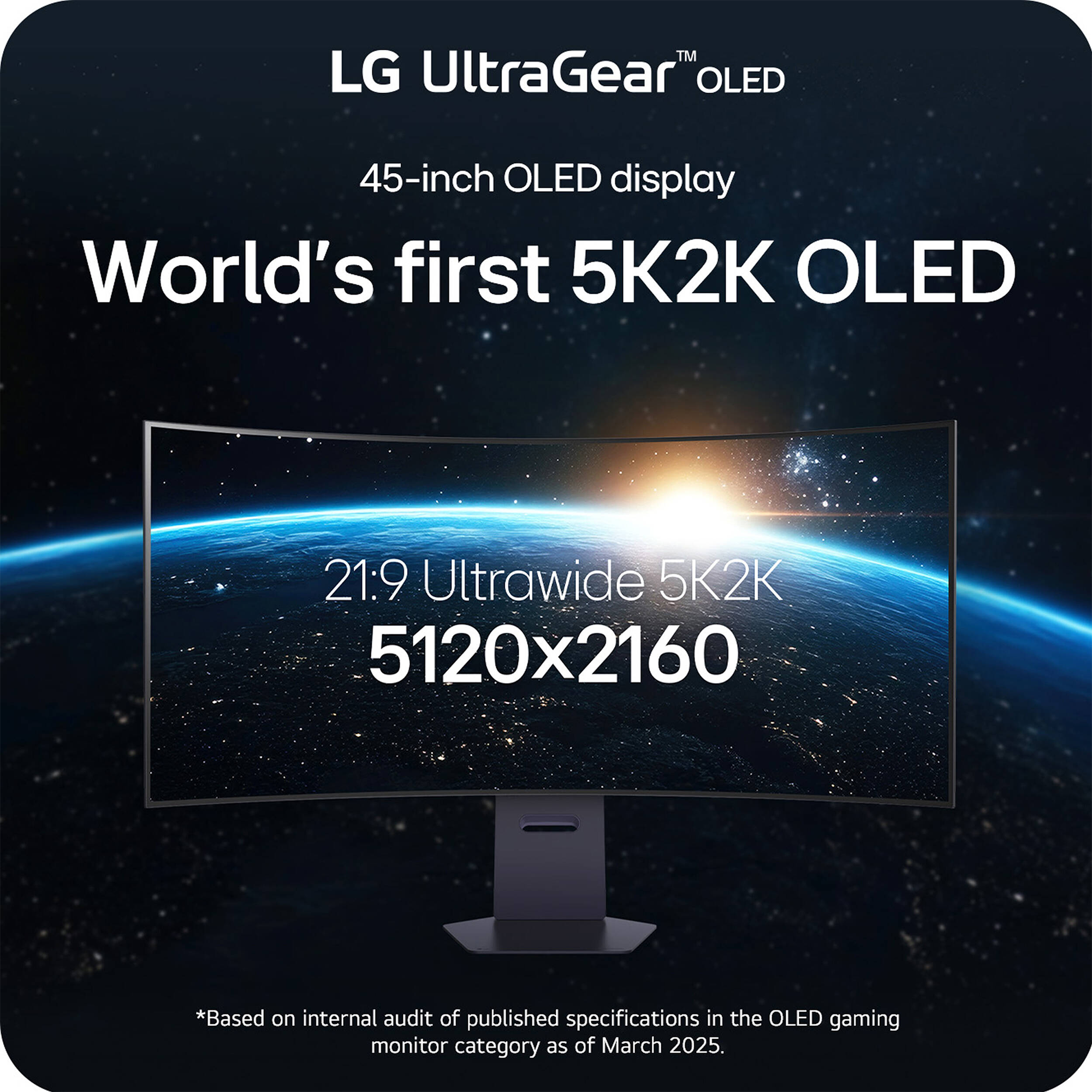 LG UltraGear™ OLED 44.5" 5K2K HDR Dual Mode 165 Hz Curved Gaming Monitor