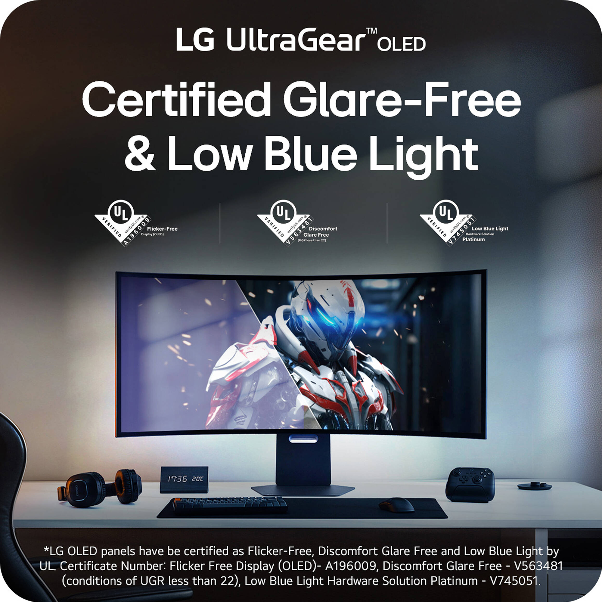 LG UltraGear™ OLED 44.5" 5K2K HDR Dual Mode 165 Hz Curved Gaming Monitor