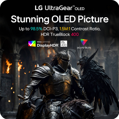 LG UltraGear™ OLED 44.5" 5K2K HDR Dual Mode 165 Hz Curved Gaming Monitor