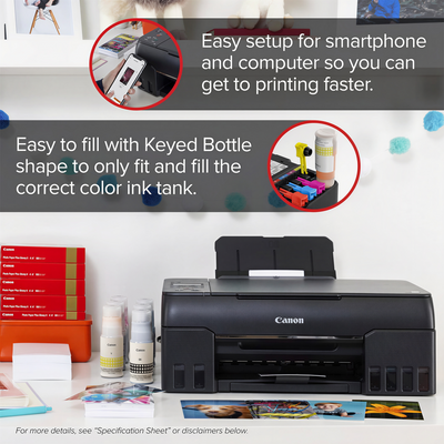 Canon PIXMA Megatank G620 Wireless All-In-One Supertank Inkjet Printer - Black