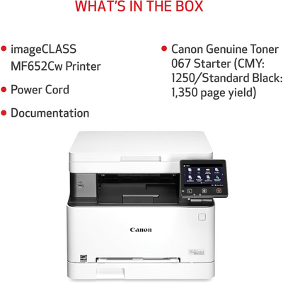 Canon imageCLASS MF652cw Multifunction Wireless Color Laser Printer