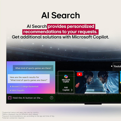 LG 55" UA77 Series 4K UHD AI Smart TV (2025)