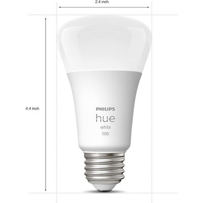 Philips Hue A19 Smart Light Bulb (White, 2-Pack)