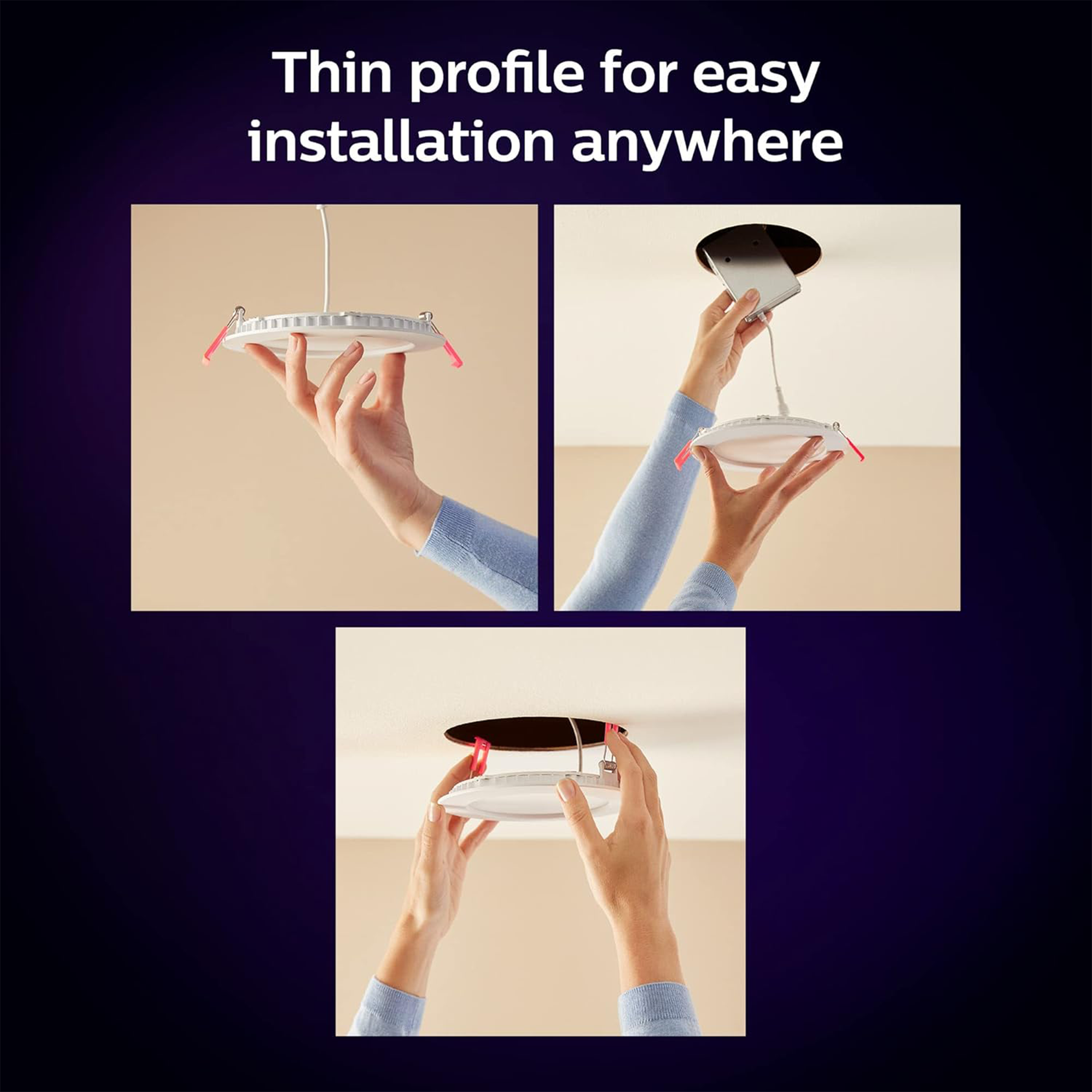 Philips Hue Smart Slim 6″ LED Downlight – White and Color Ambiance