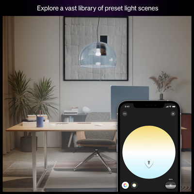 Philips Hue Smart LED A19 Bulb with Matter and Bluetooth In White Ambiance (2-Pack) - 591131