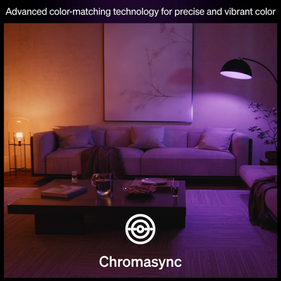 Philips Hue Smart LED A19 Bulb with Matter and Bluetooth In White Ambiance (2-Pack) - 591131