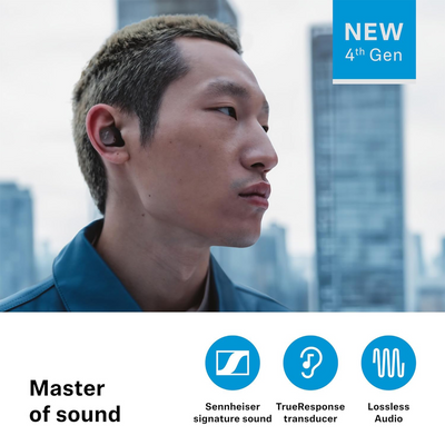 Sennheiser MOMENTUM True Wireless 4 Noise-Canceling Earbuds (Black Graphite)