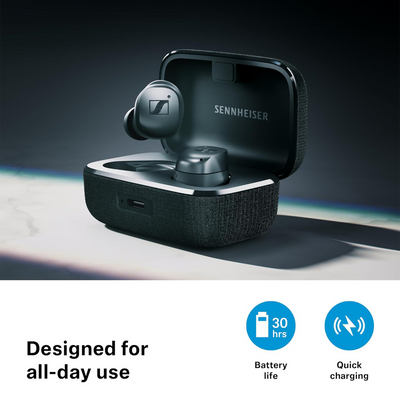 Sennheiser MOMENTUM True Wireless 4 Noise-Canceling Earbuds (White Silver)