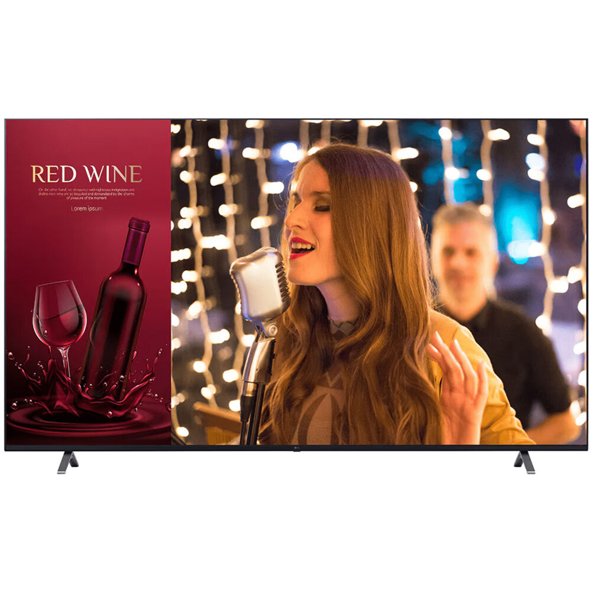 LG 75” UR640S Series UHD Signage TV with Slim Depth, LG SuperSign CMS, and Embedded Content & Group Management