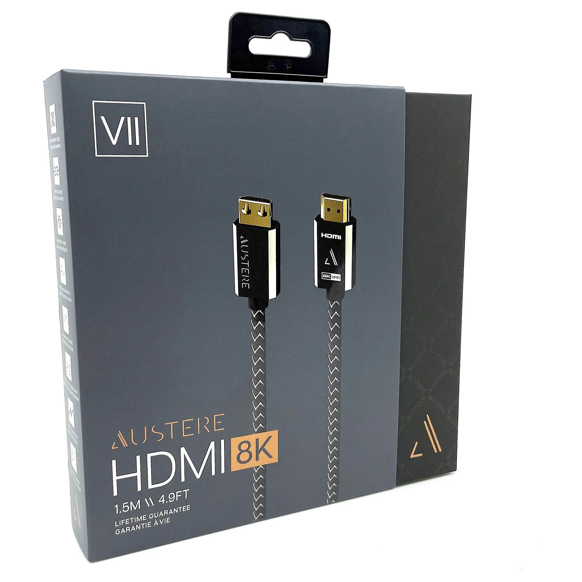Austere VII Series 8K HDMI Cable - UHD Premium High Speed HDMI 2.1 cable with Ethernet (1.5 meters/4.9 feet)