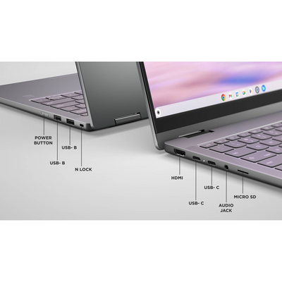 Lenovo 14IRU10 83LL000LUS 14" Touchscreen Convertible 2 in 1 Chromebook Plus - WUXGA - 60 Hz - Intel Core 5 120U - 8 GB - 256 GB SSD - English Keyboard - Luna Gray
