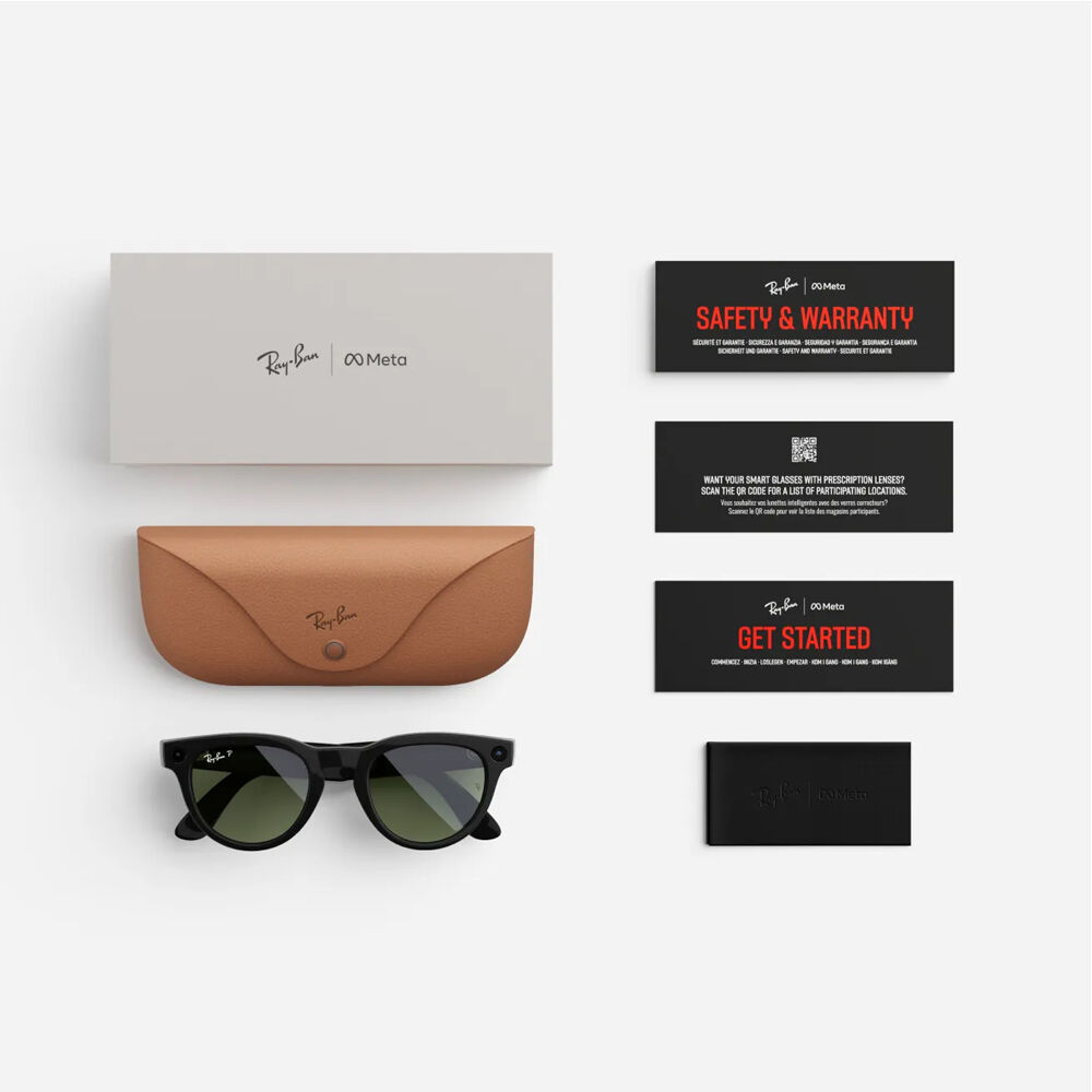 Meta Ray-Ban Headliner Ai Glasses with Polarization - Standard (Shiny Black)
